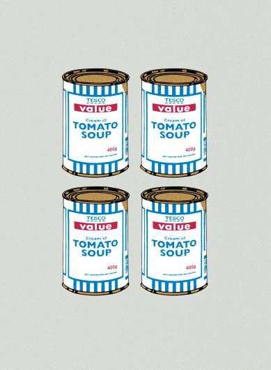Banksy:Soup Can (Quad)