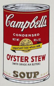 Andy Warhol:Campbell’s Soup II - Oyster Stew